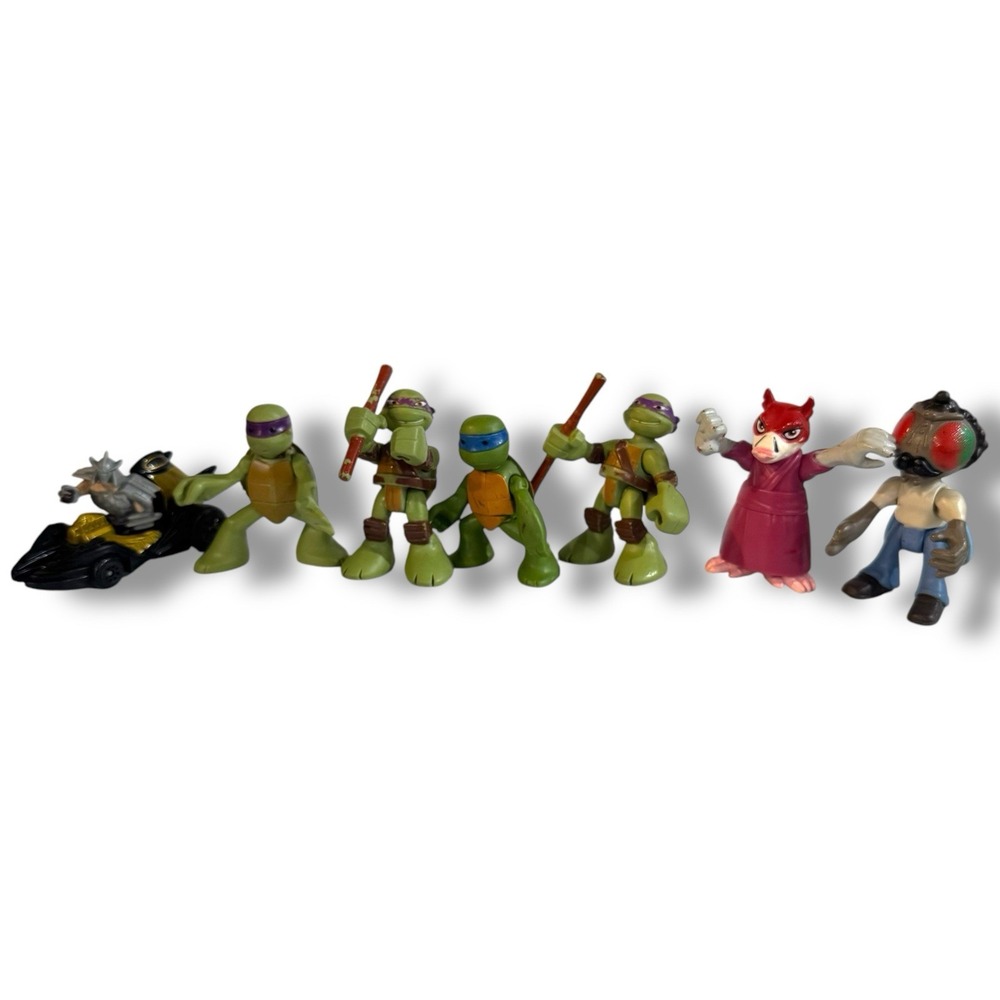 TMNT Teenage Mutant Ninja Turtles MINI Figures 2.5"‎ Lot Of 7